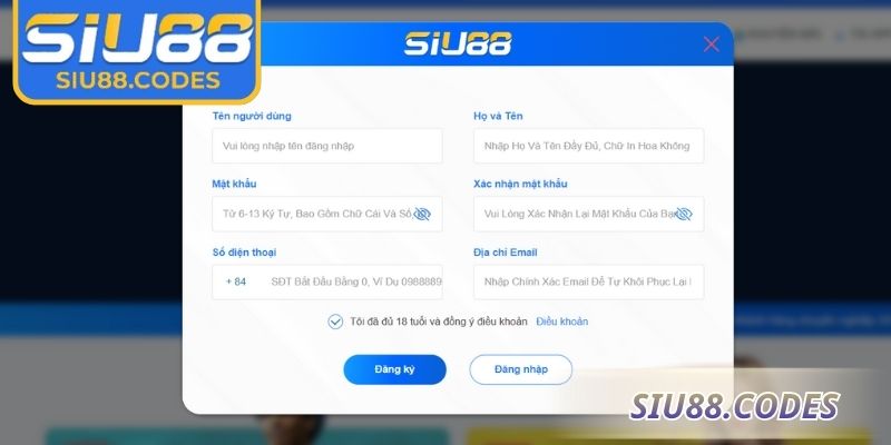 Các bước nhanh chóng để đăng ký Siu88 
